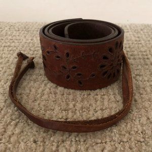 J. Crew Brown Leather Belt Tie Style